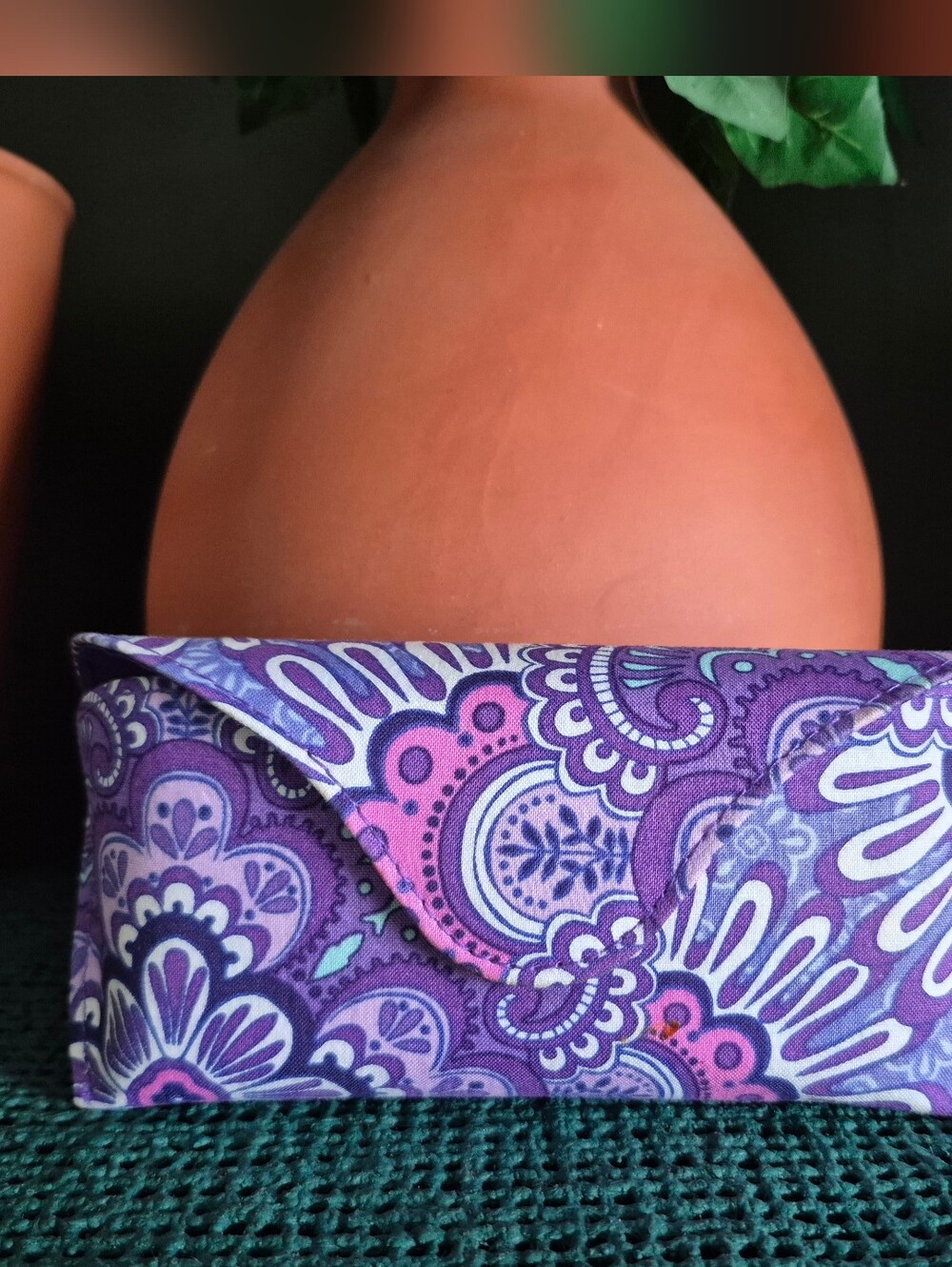 Vera Bradley Envelope Purple Paisley Soft Eyewear  Case